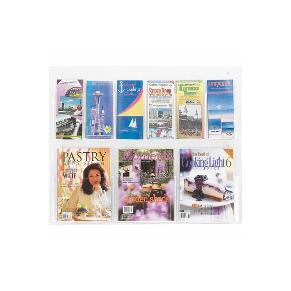 Safco See-Thru 3 Magazine and 6 Pamphlet Display 5666CL - main